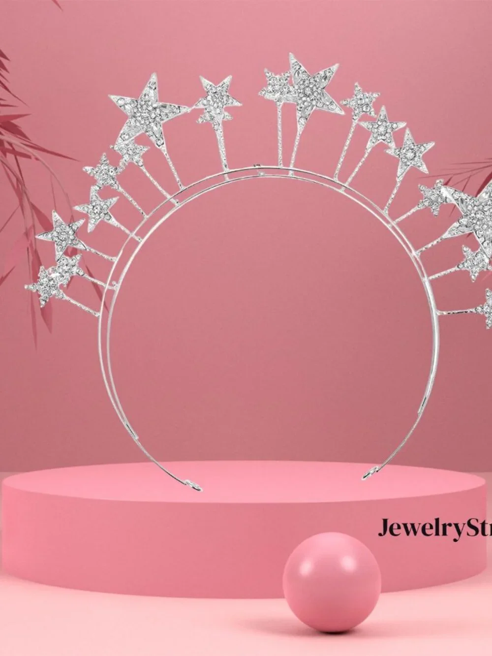 Rhinestone Princess Crown Headband Bridal Hair Accessories